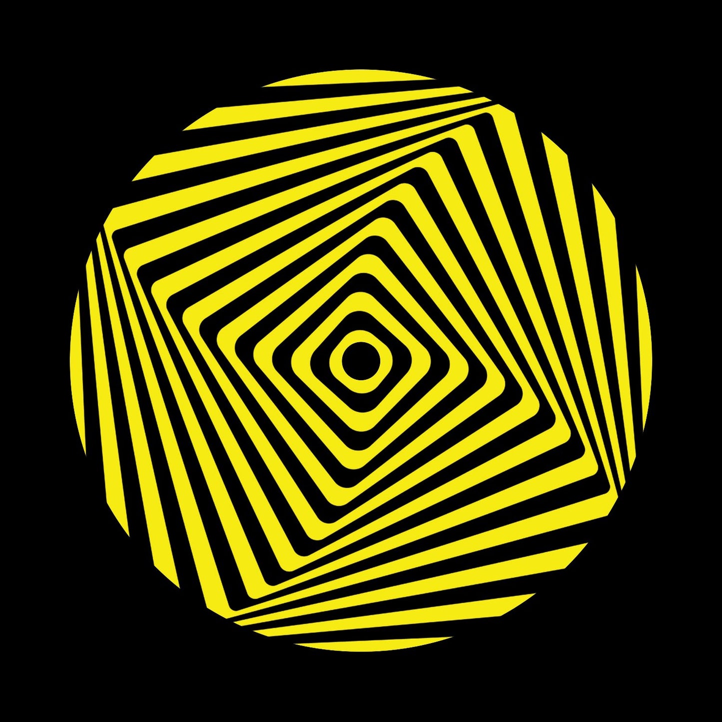 3D Striped Tower Centre Labels Yellow Black