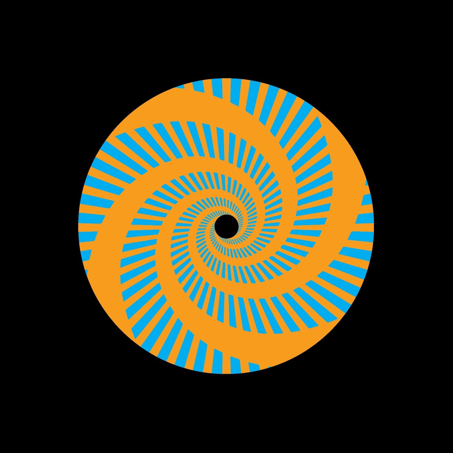 7" Split Vortex Record Middles Cyan Orange