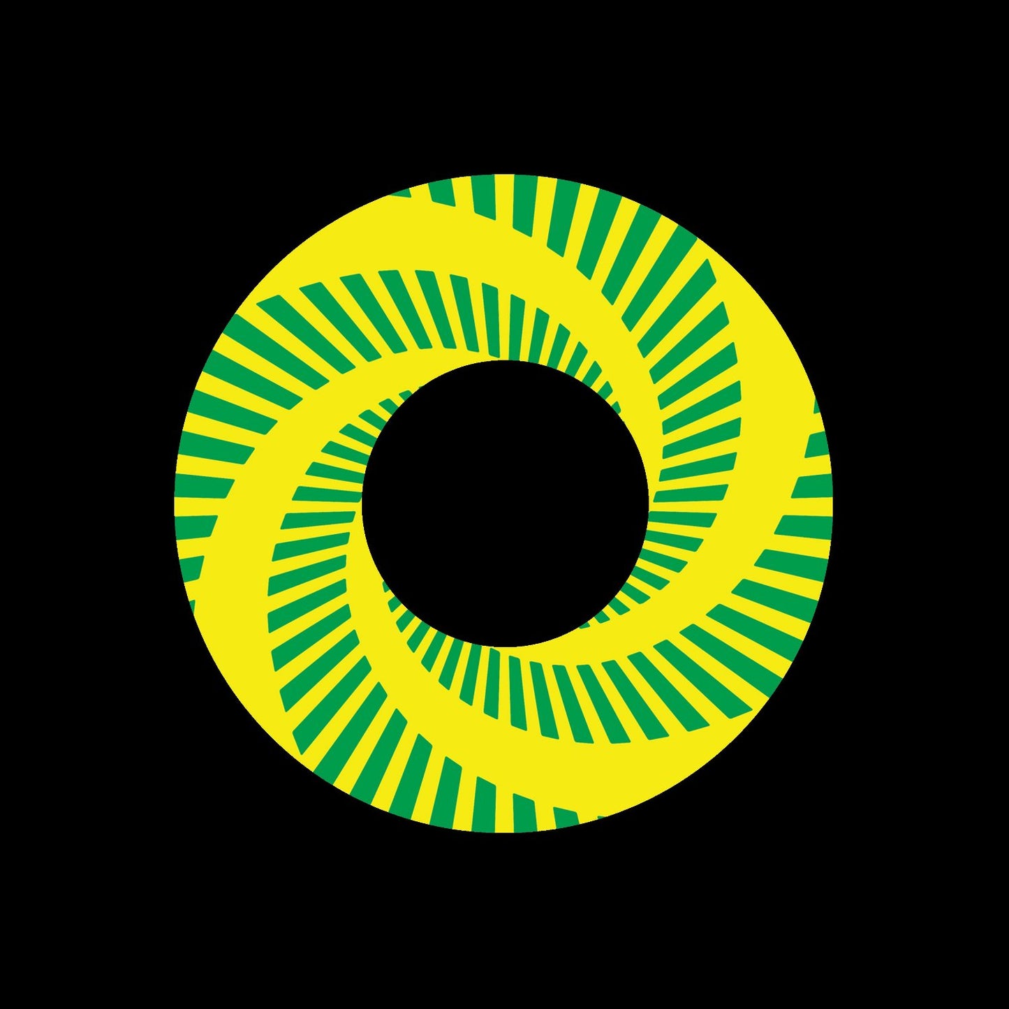 Jukebox Split Vortex Record Middles Green Yellow