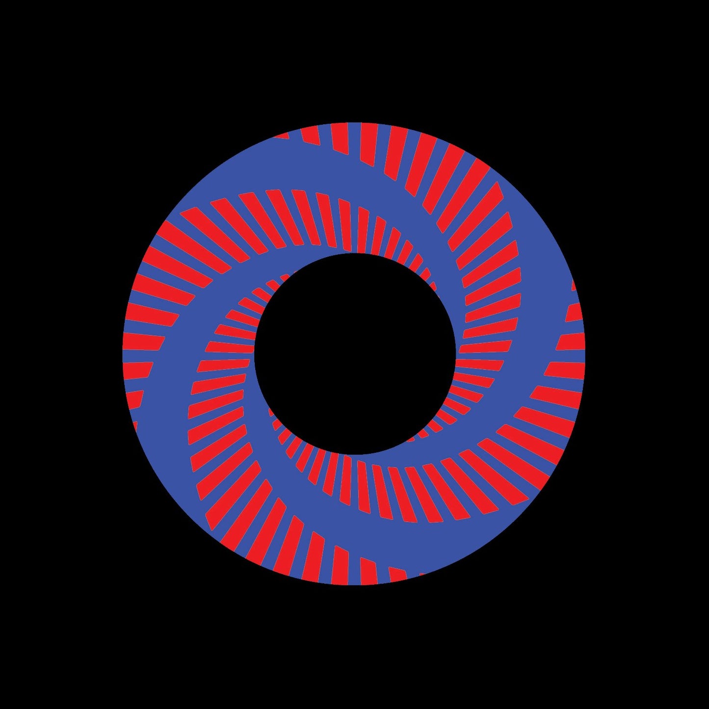Jukebox Split Vortex Record Middles Red Blue