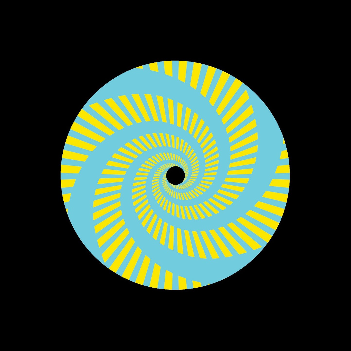 7" Split Vortex Centre Labels Yellow Cyan