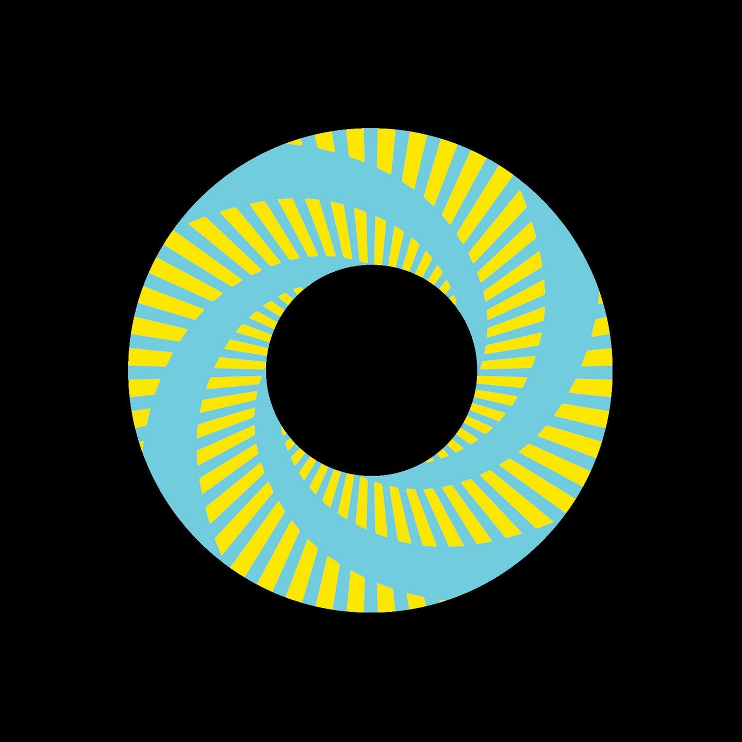 Jukebox Split Vortex Centre Labels Yellow Cyan