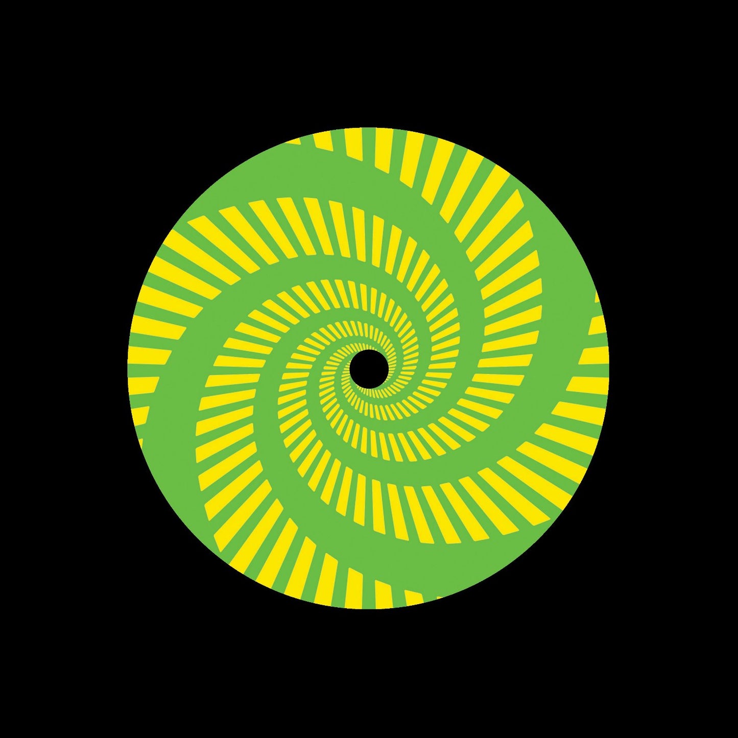 7" Split Vortex Centre Labels Yellow Green