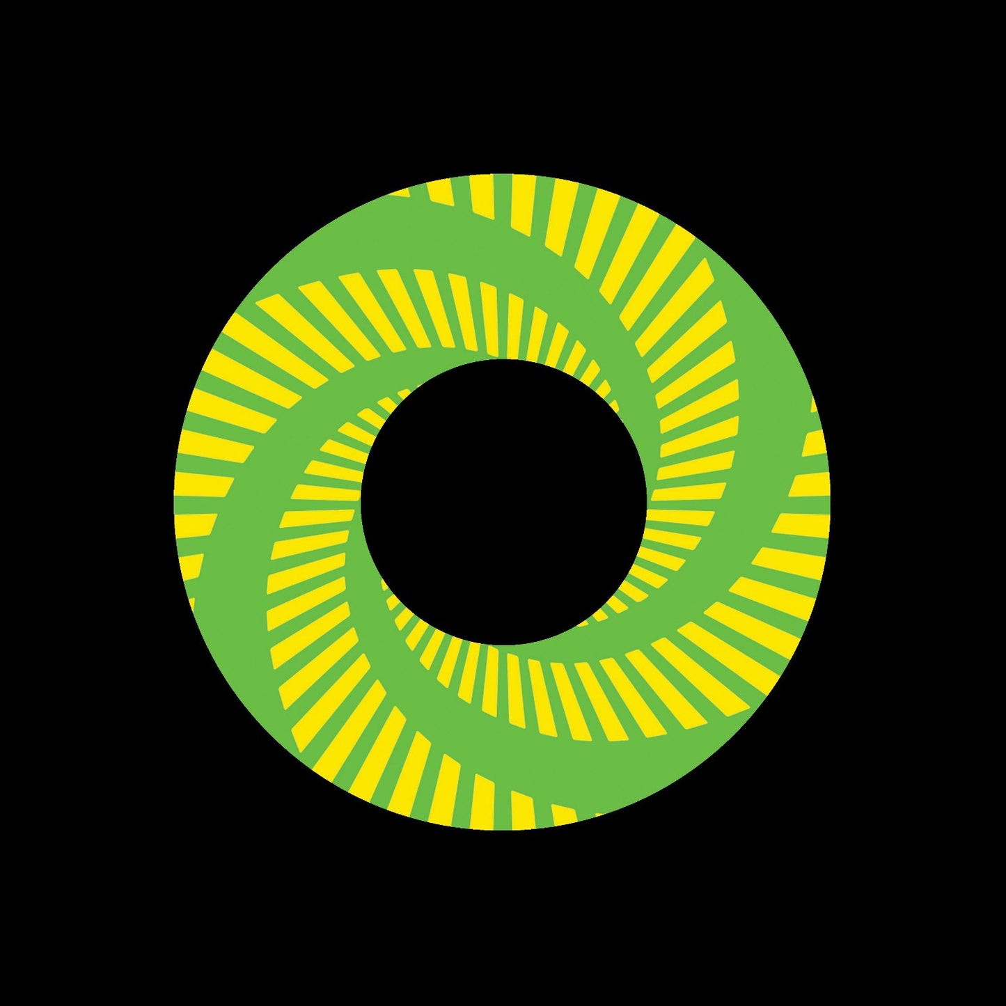 Jukebox Split Vortex Centre Labels Yellow Green