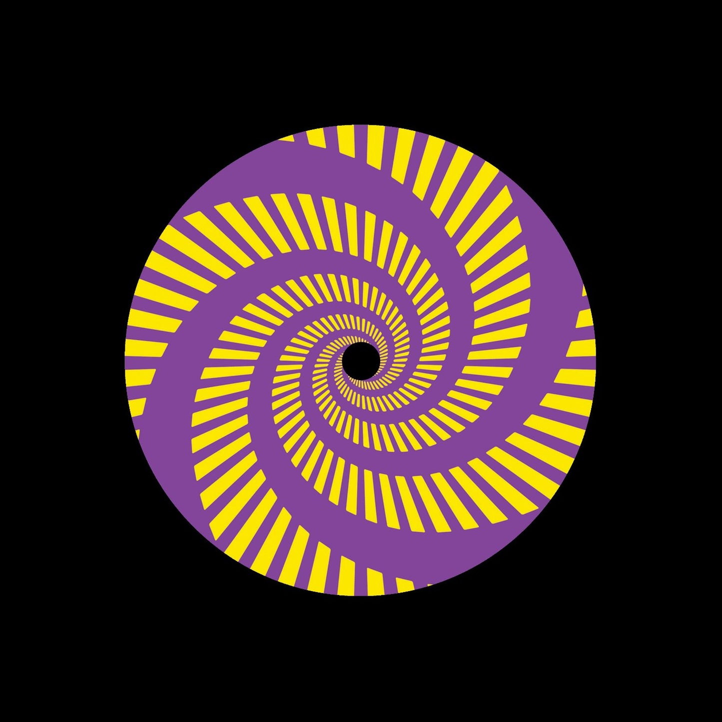 7" Split Vortex Centre Labels Yellow Purple
