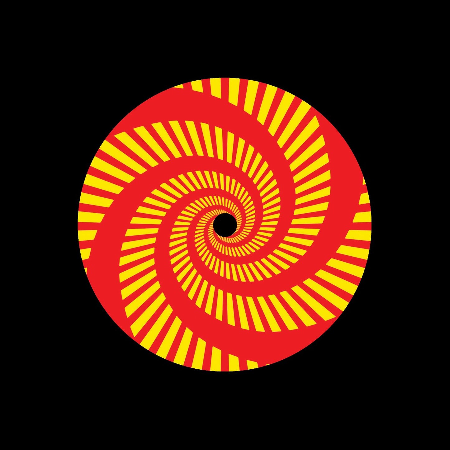 7" Split Vortex Centre Labels Yellow Red