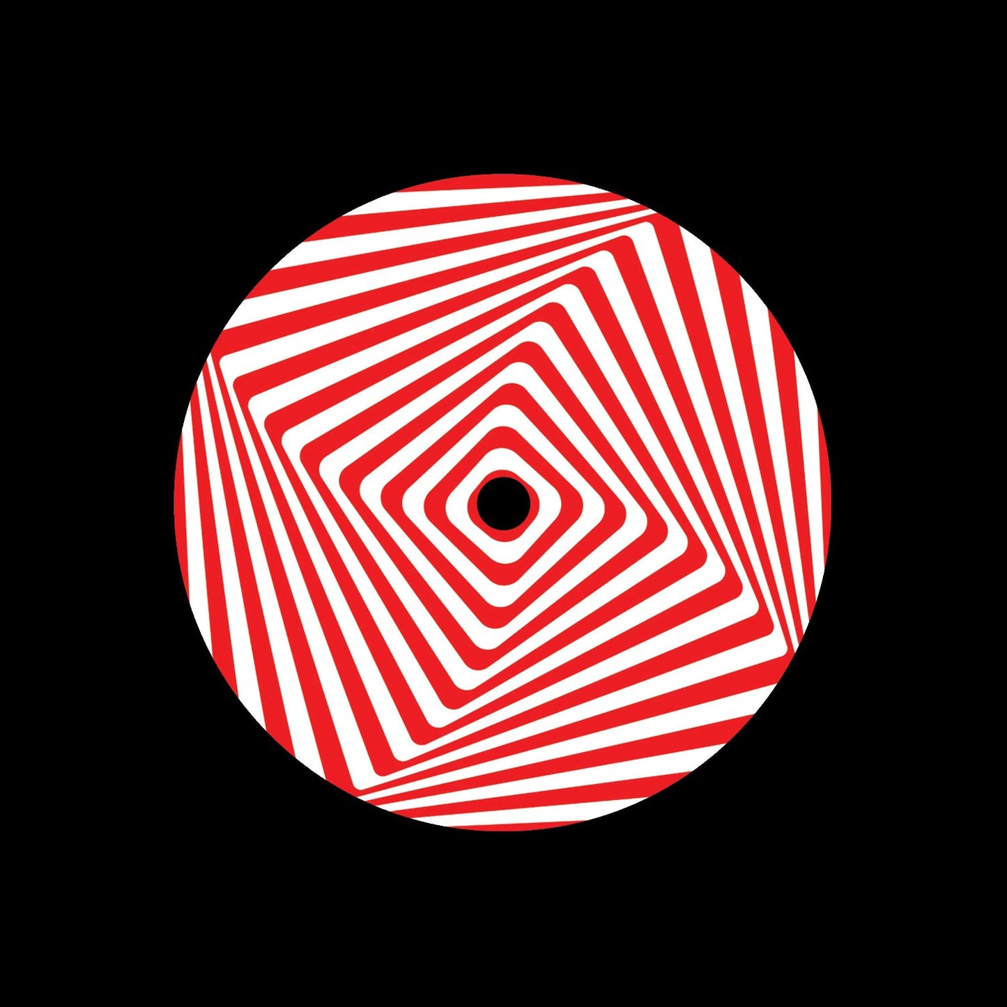 7" 3D Striped Tower Center Labels Red