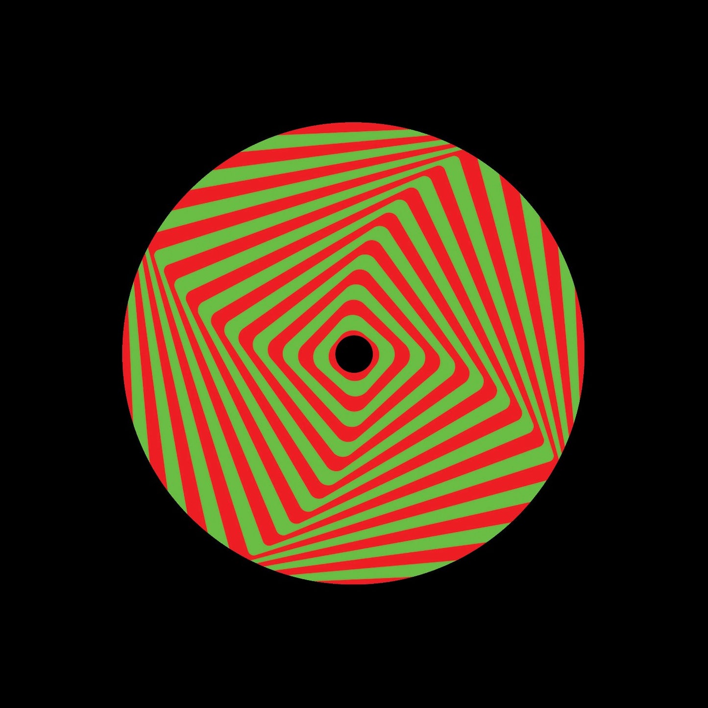 7" 3D Striped Tower Center Labels Red Green