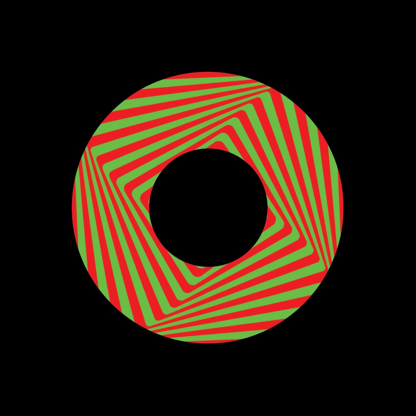 Jukebox 3D Striped Tower Center Labels Red Green