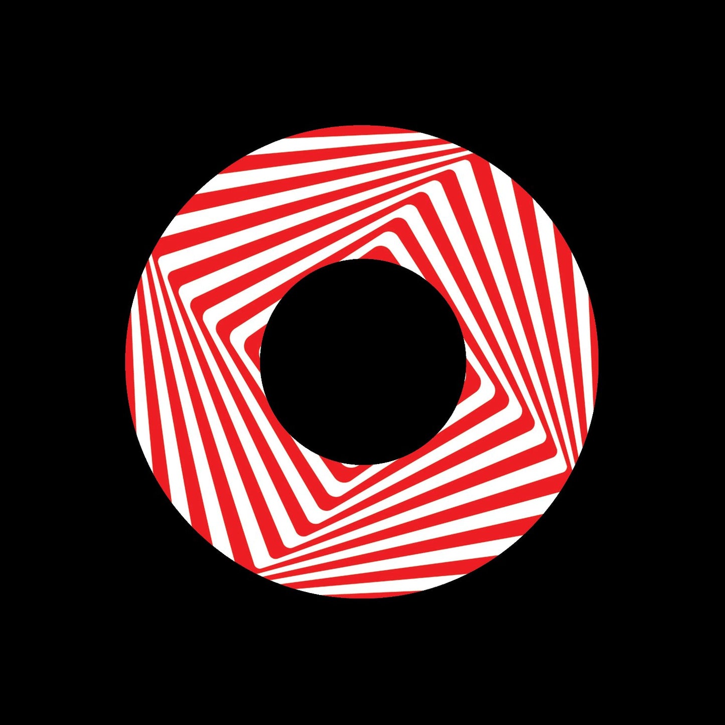 Jukebox 3D Striped Tower Center Labels Red