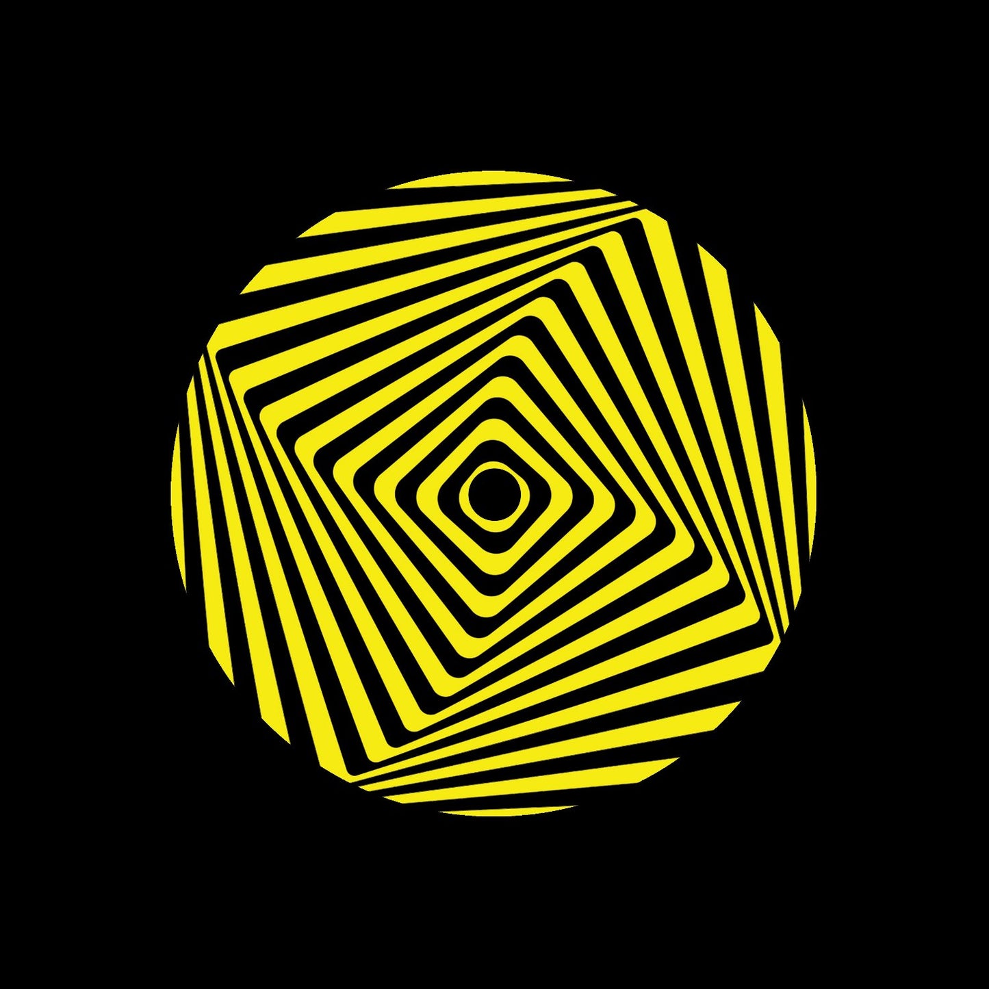 7" 3D Striped Tower Centre Labels Yellow Black