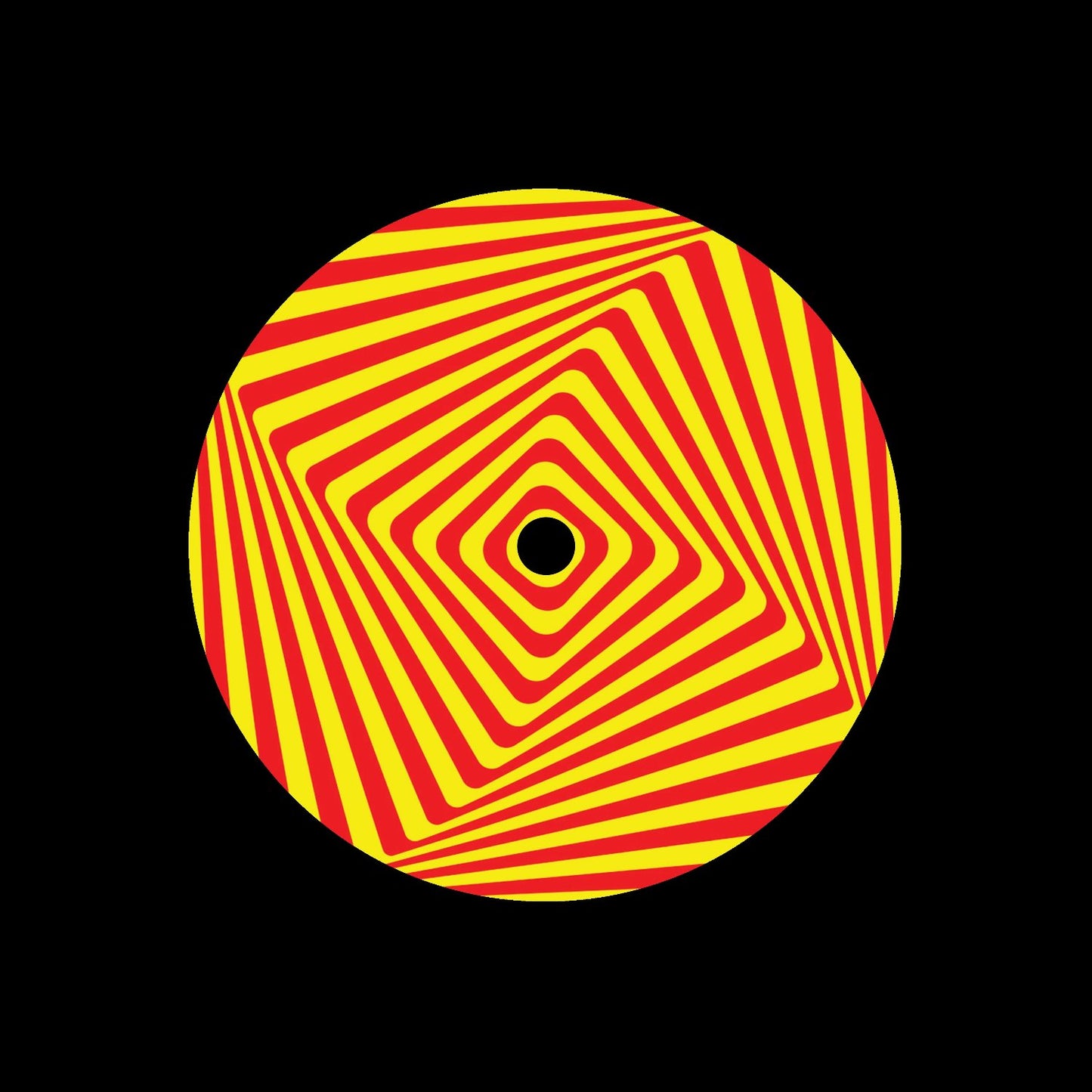 7" 3D Striped Tower Centre Labels Yellow Red