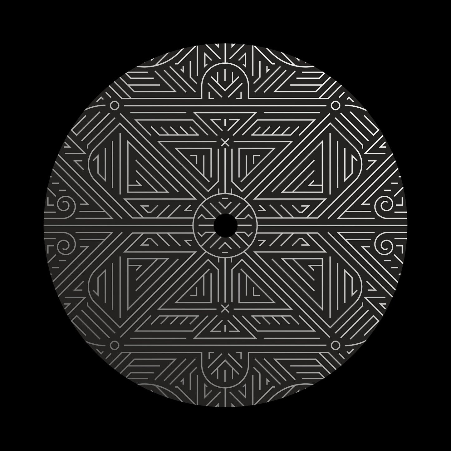 Art Deco Logos Round Gold Set #2 of 3 Custom Gloss Stickers for Records & Serato Traktor Rekordbox Control Vinyl - centerlabels_uk
