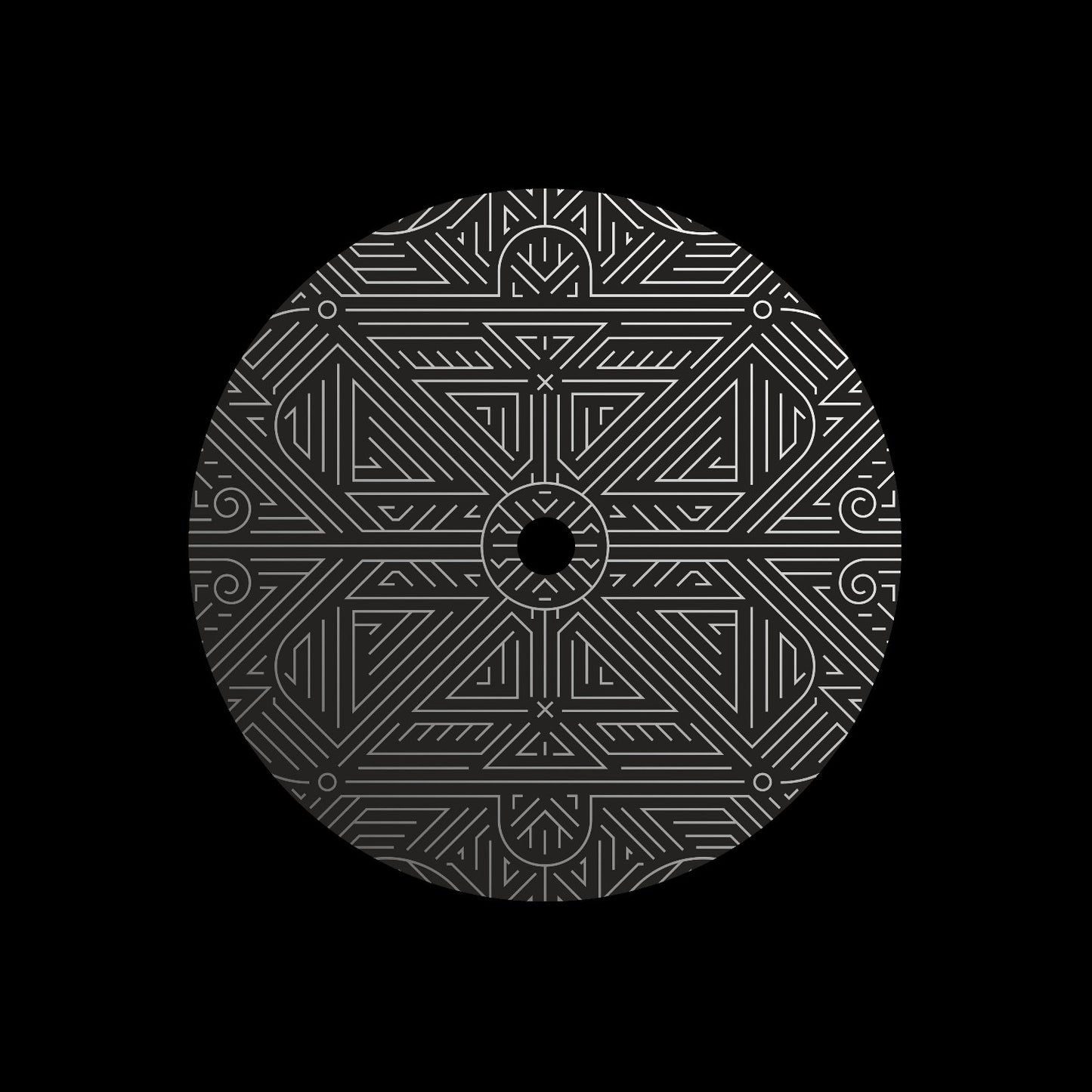Art Deco Logos Round Gold Set #2 of 3 Custom Gloss Stickers for Records & Serato Traktor Rekordbox Control Vinyl - centerlabels_uk