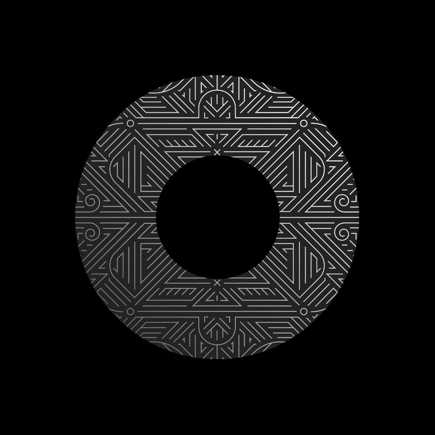 Art Deco Logos Round Gold Set #2 of 3 Custom Gloss Stickers for Records & Serato Traktor Rekordbox Control Vinyl - centerlabels_uk
