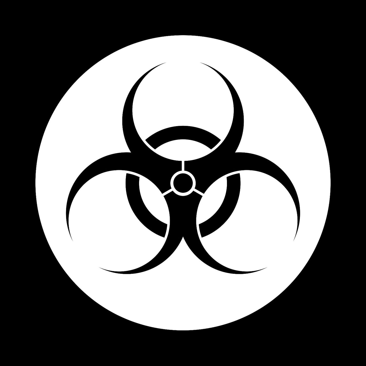 Biohazard Chemical Symbol Centre Labels