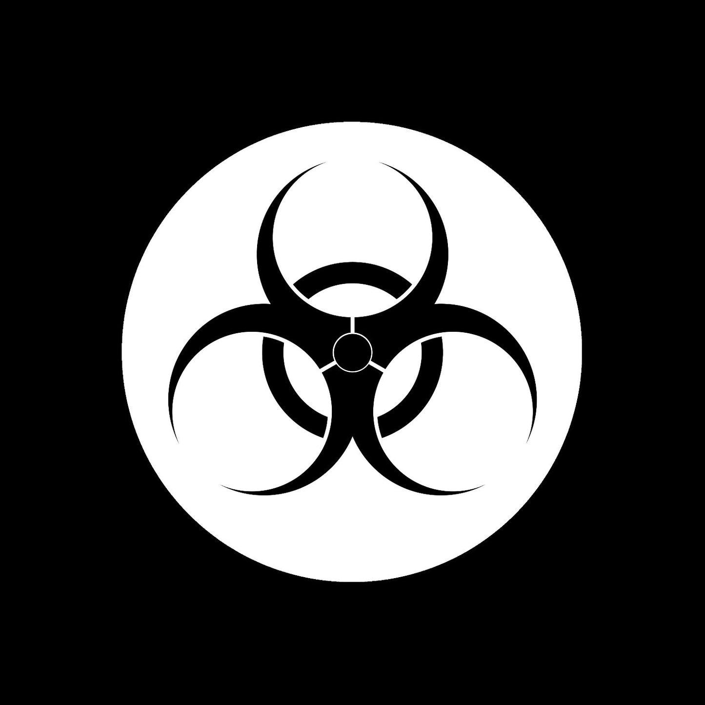 7" Biohazard Chemical Symbol Record Middle