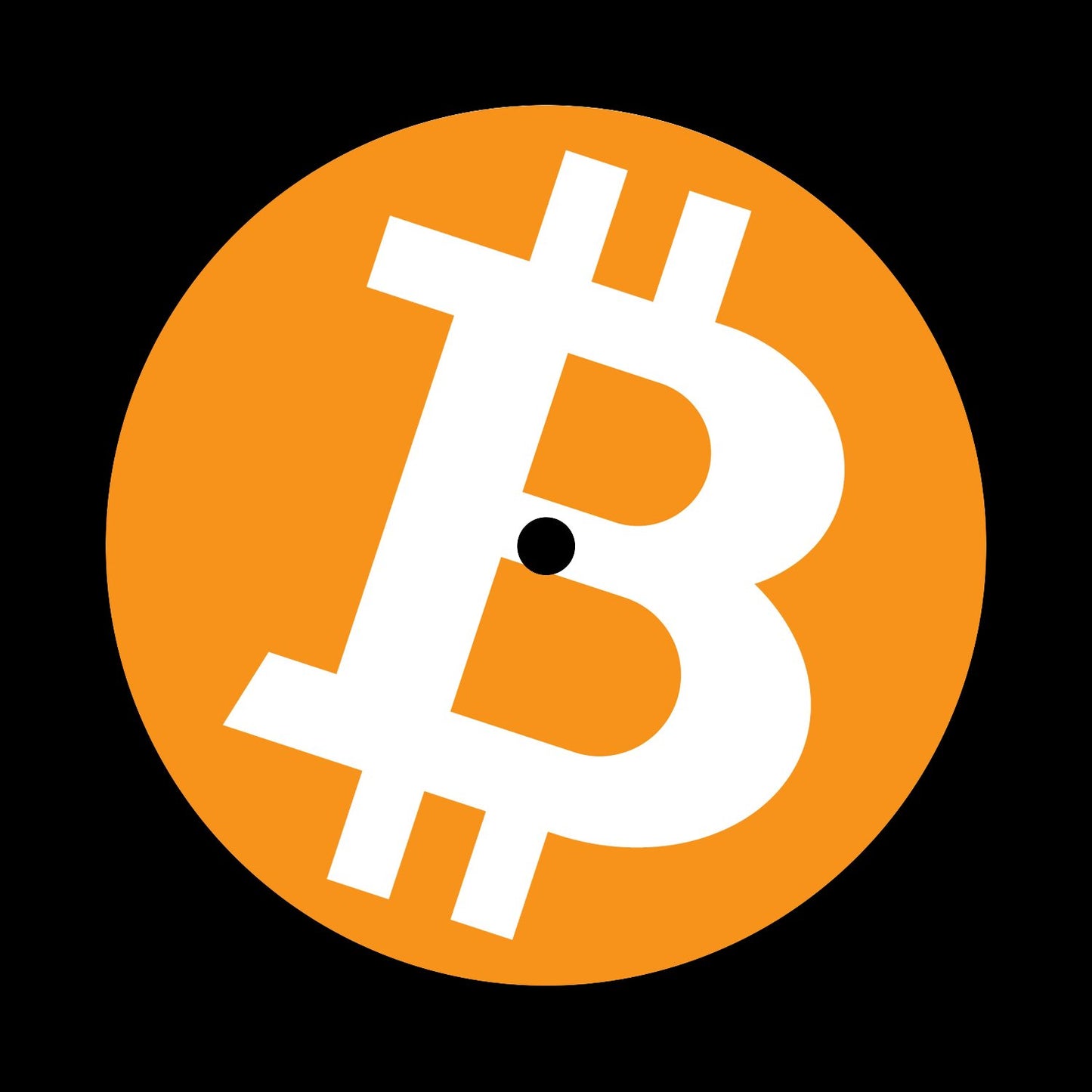 Bitcoin BTC Symbol Centre Labels