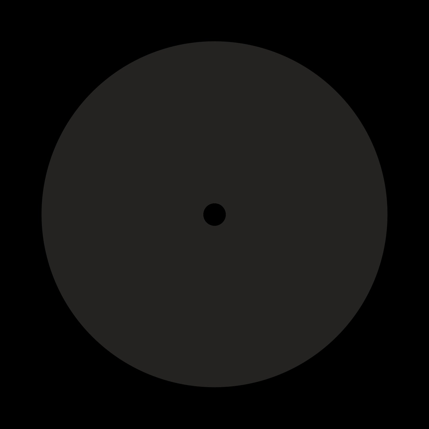 Blank Matte Black 7" Jukebox, 7", 10", 12"/LP Vinyl Record Centre Labels (Pair)