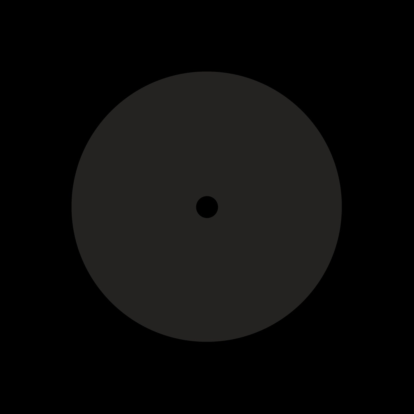 Blank Matte Black 7" Jukebox, 7", 10", 12"/LP Vinyl Record Centre Labels (Pair)