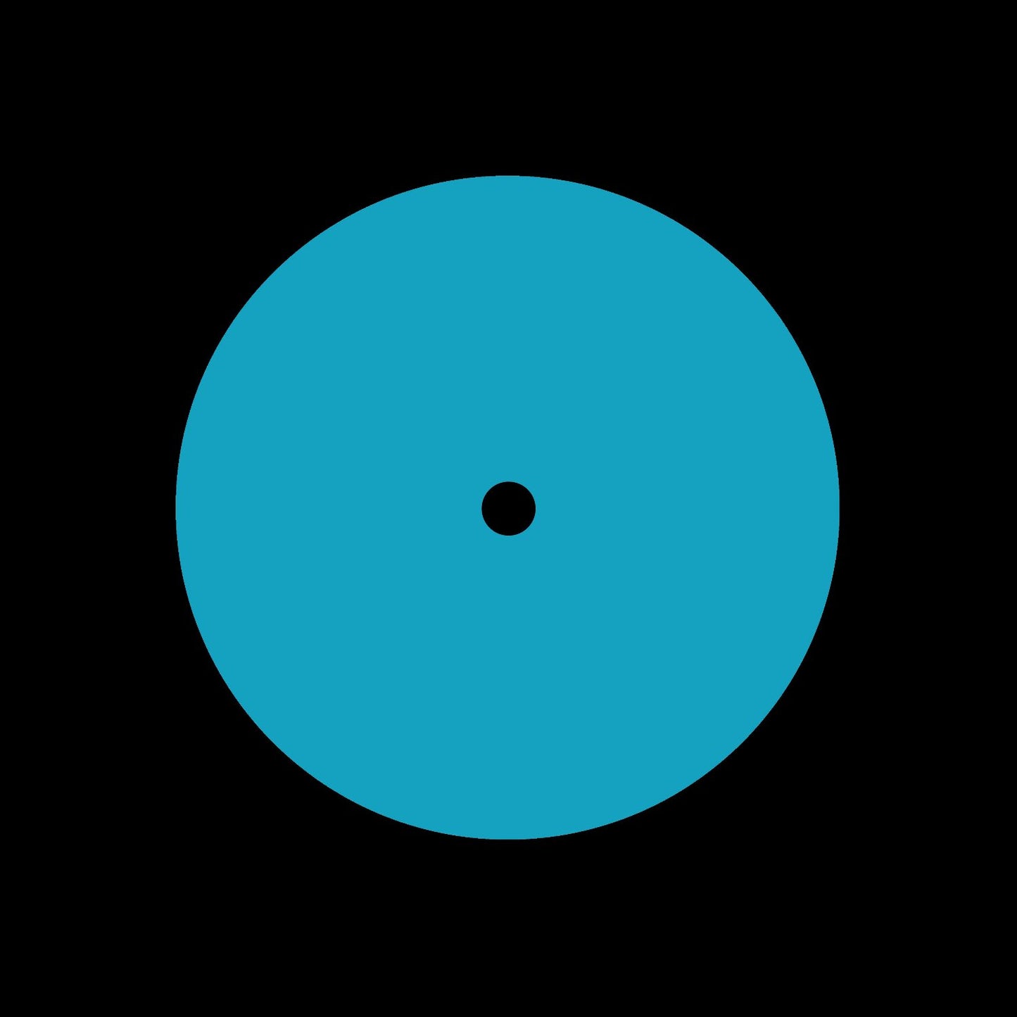 Blank Matte Blue Promo 7" Record Labels