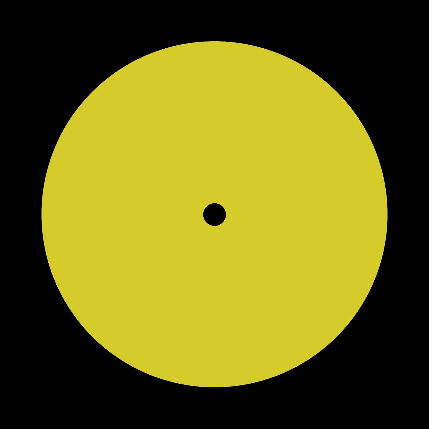 Blank Bright Yellow Promo 12" Vinyl Record Labels