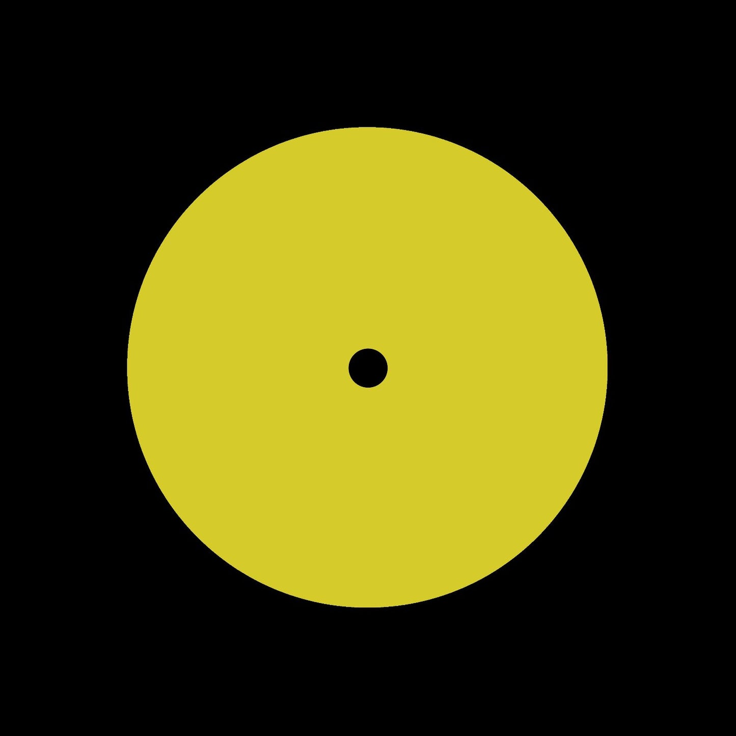 Blank Bright Yellow Promo 7" Vinyl Record Labels