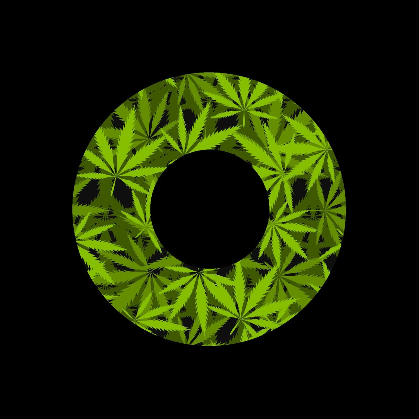 Cannabis Background Jukebox Custom Turntable Record Labels