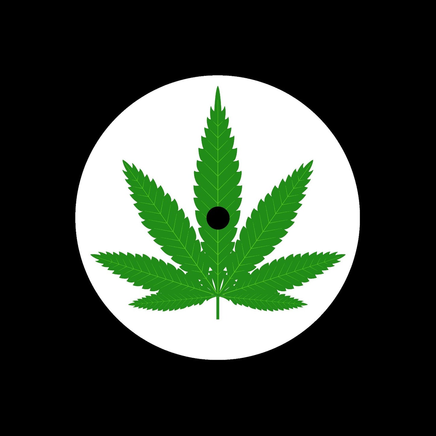Cannabis Leaf 7" Custom DJ Turntable Record Labels