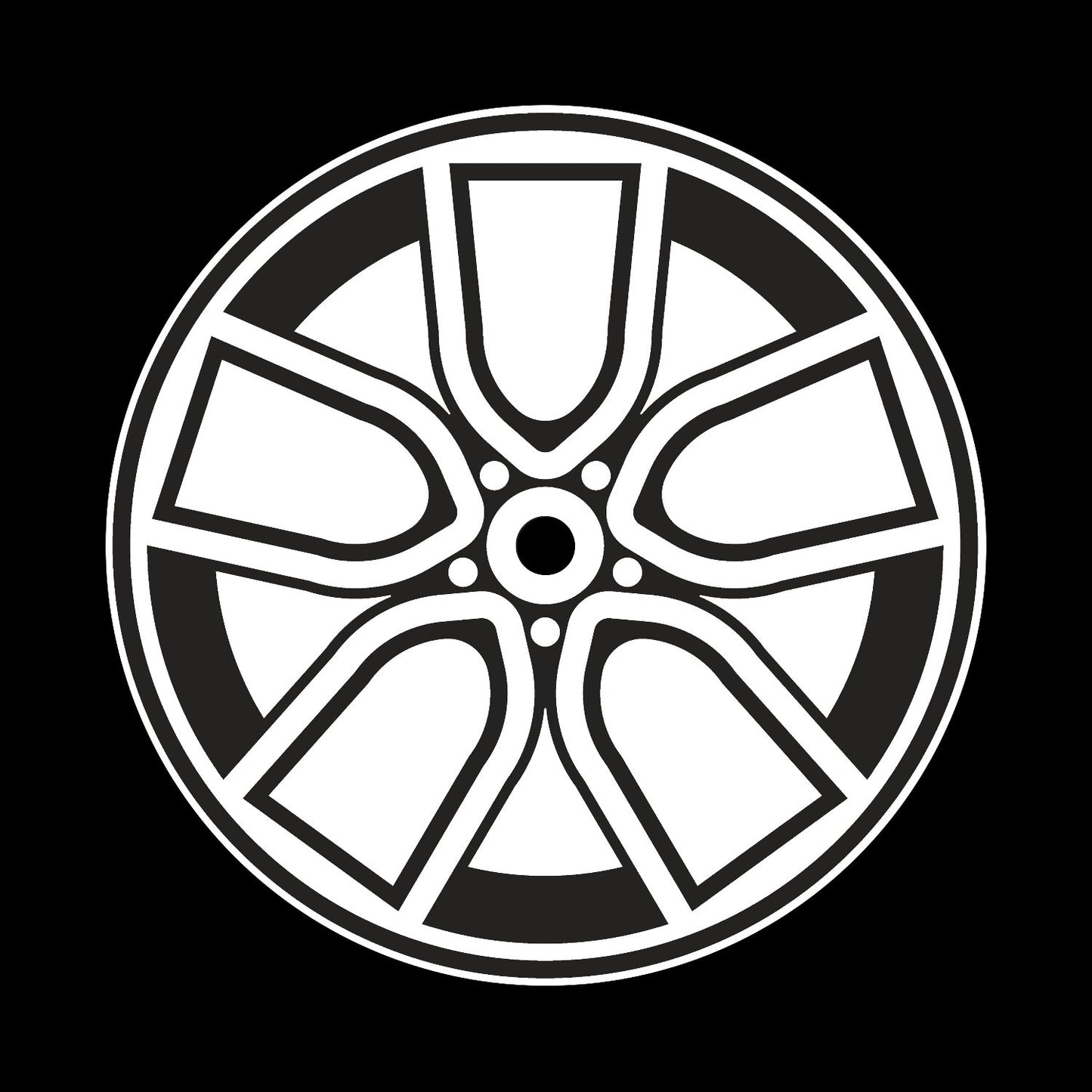 Car Wheel Rims #11 of 12 Self-Adhesive Gloss Promo Centre Labels Vinyl Records - centerlabels_uk