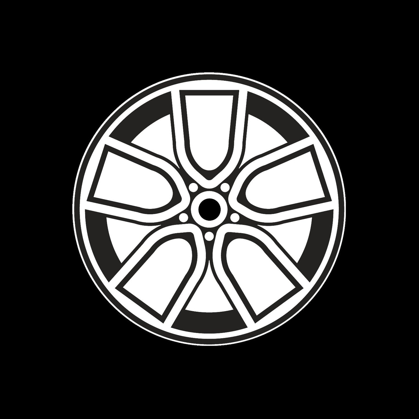Car Wheel Rims #11 of 12 Self-Adhesive Gloss Promo Centre Labels 7" Vinyl Records - centerlabels_uk