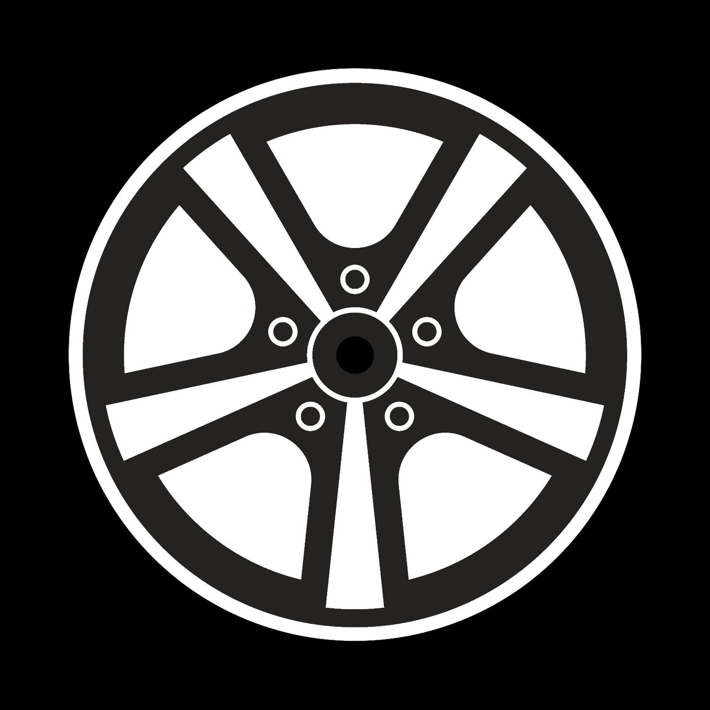 Car Wheel Rims #1 of 12 Self-Adhesive Gloss Promo Center Labels 10" + 12" Vinyl Records - centerlabels_uk