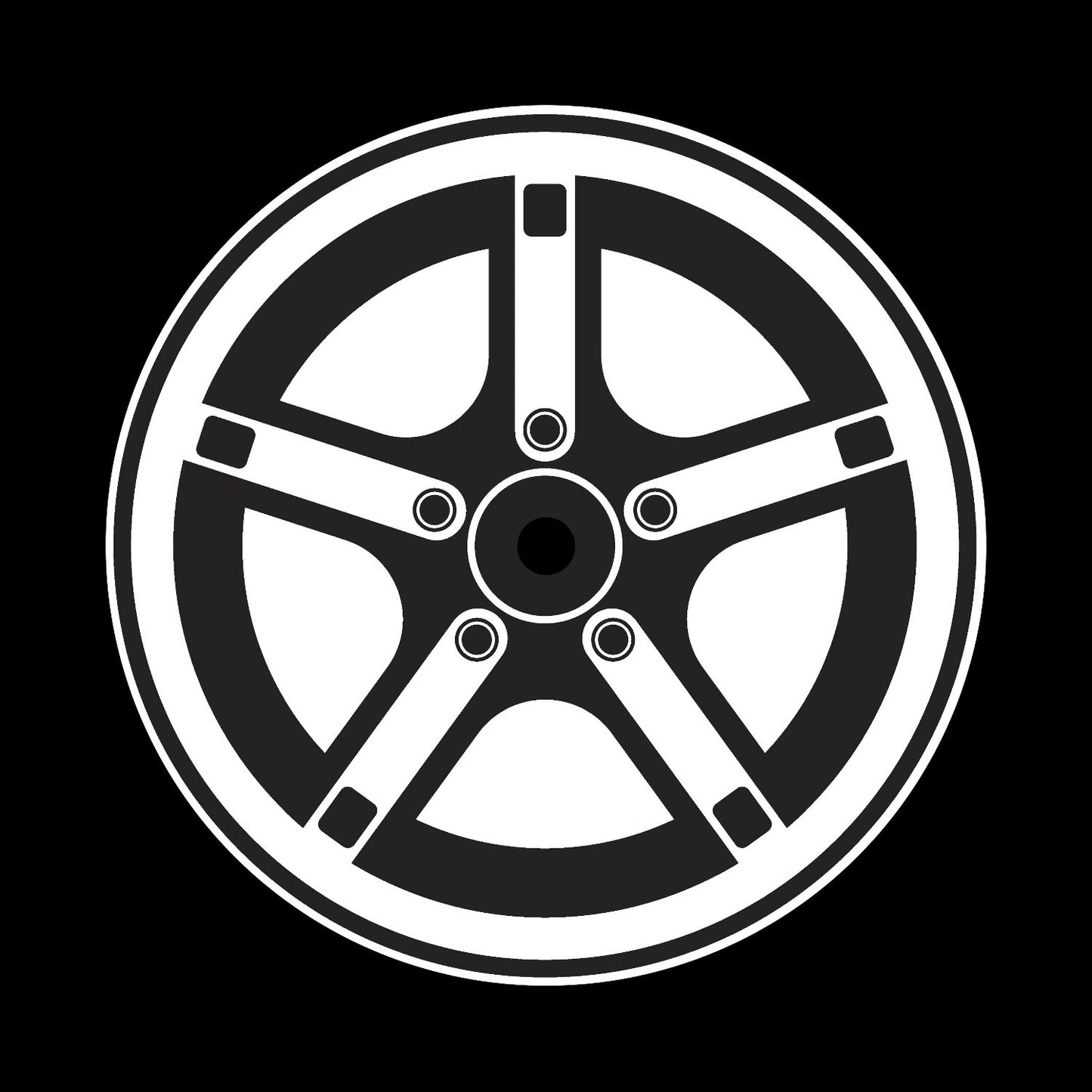 Car Wheel Rims #4 of 12 Self-Adhesive Gloss Promo Center Labels 10" + 12" Vinyl Records - centerlabels_uk