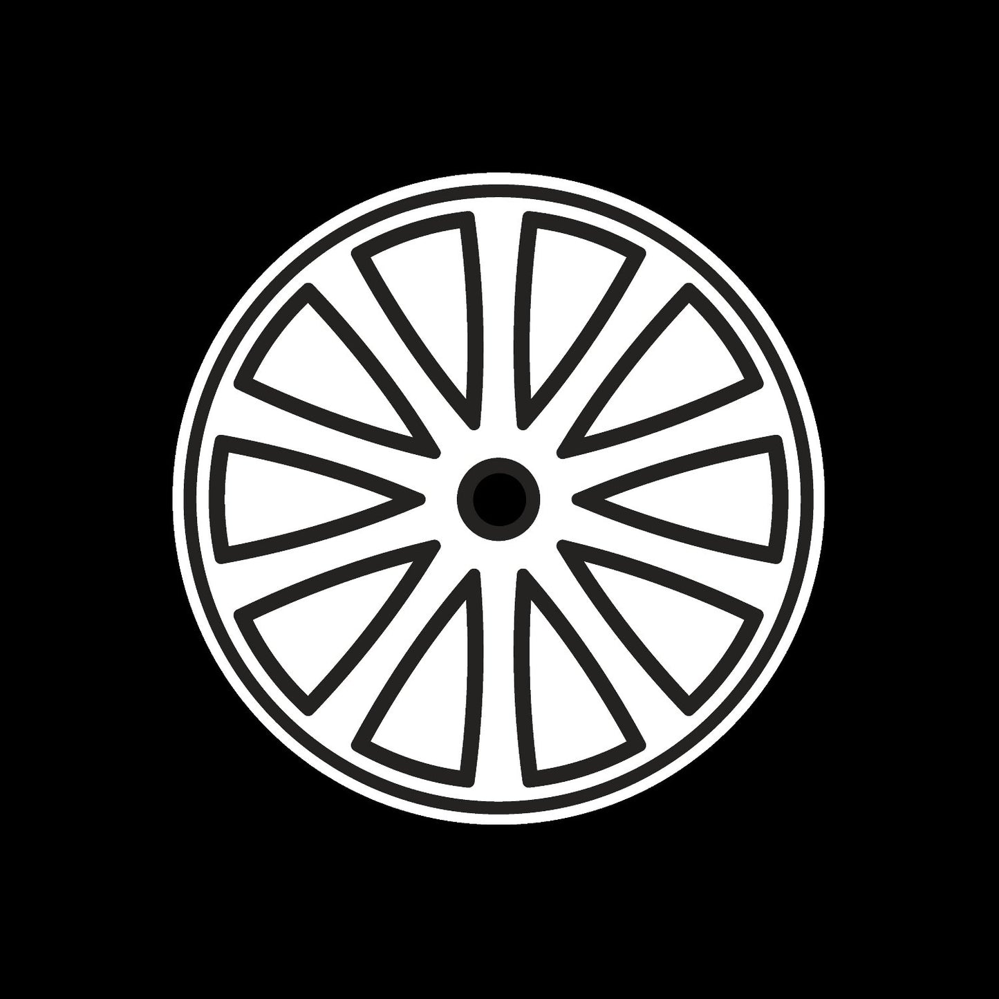Car Wheel Rims #6 of 12 Self-Adhesive Gloss Promo Record Middles Labels 7" Vinyl - centerlabels_uk