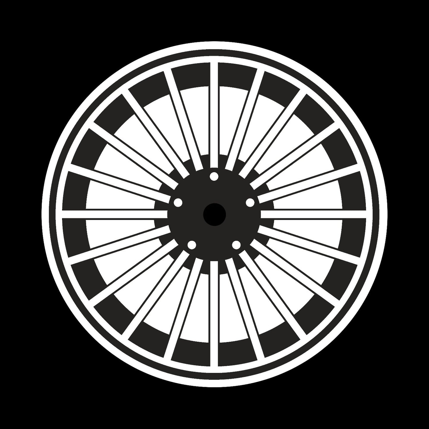 Car Wheel Rims #8 of 12 Self-Adhesive Gloss Promo Record Middles Labels 12" Vinyl - centerlabels_uk