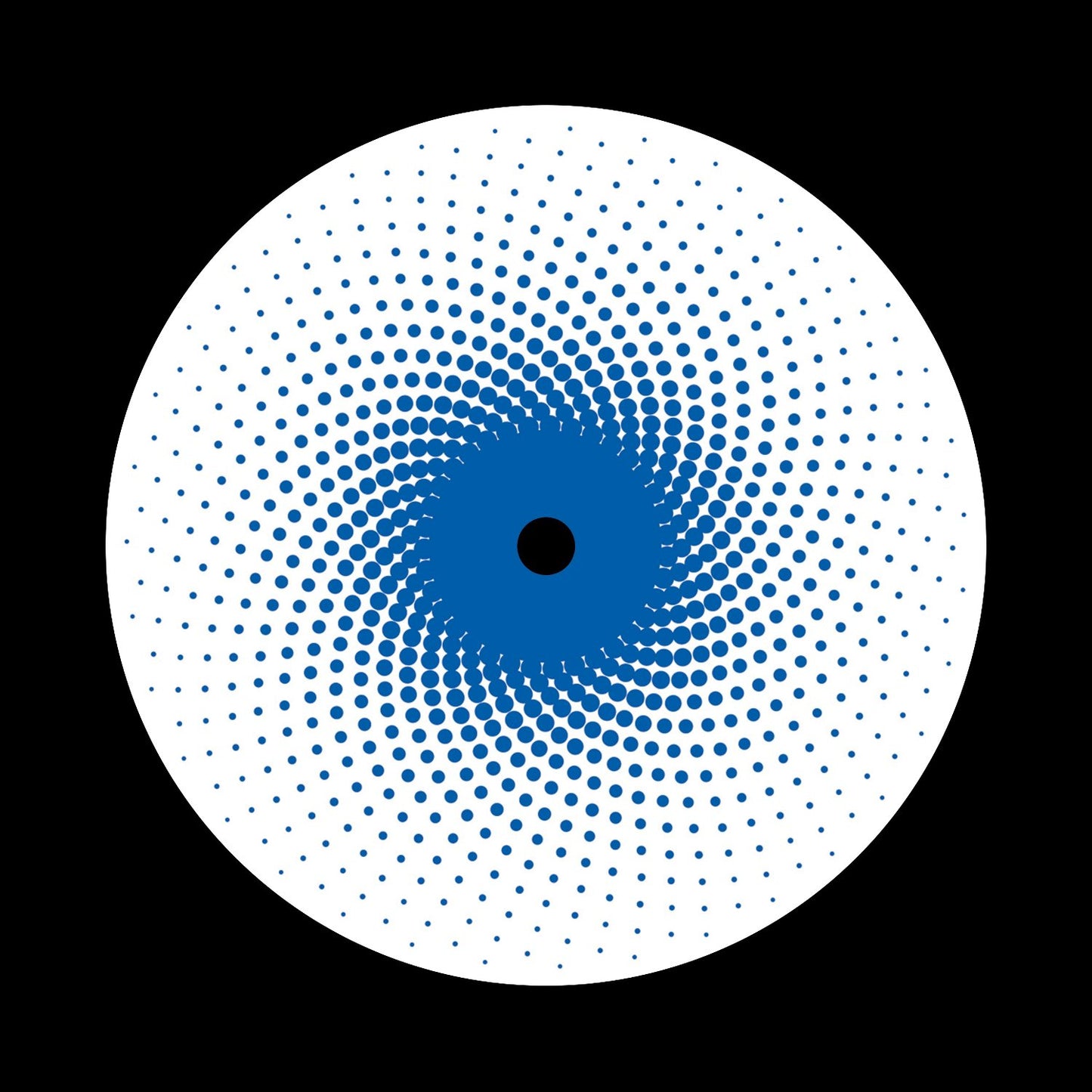 Dot Mandala Blue 12" Record Self-Adhesive Paper Centre Labels
