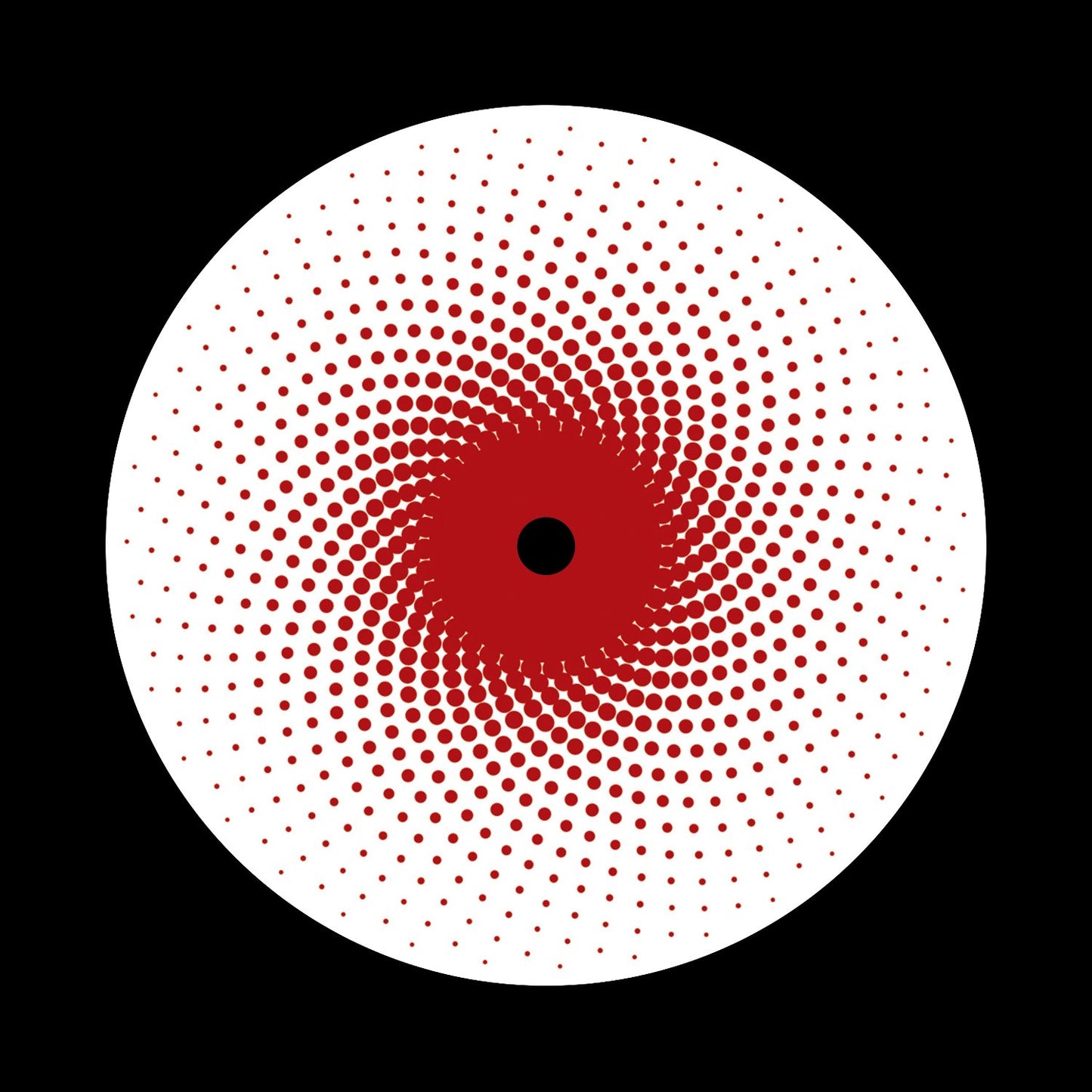 Dot Mandala Red Record Self-Adhesive Waterproof Vinyl Record Labels