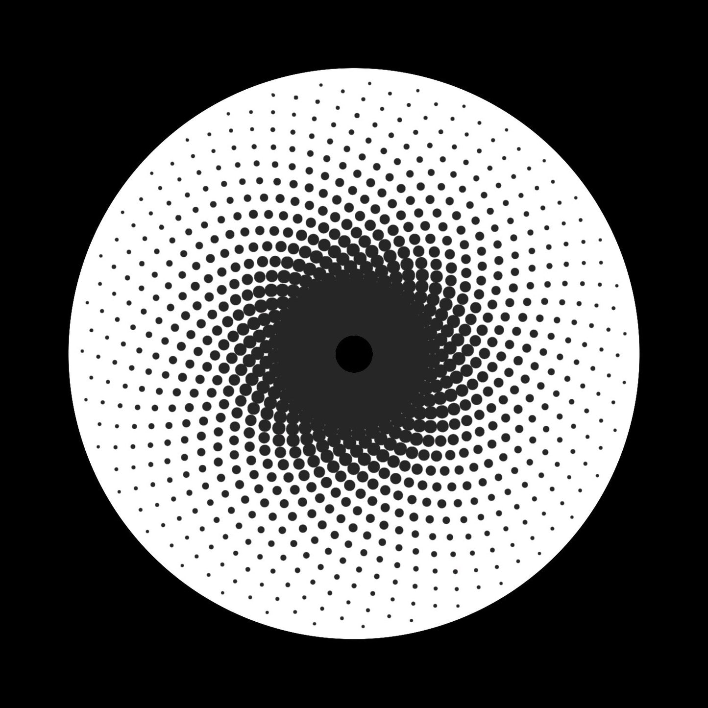 Dot Mandala Black 12" Record Self-Adhesive Paper Labels