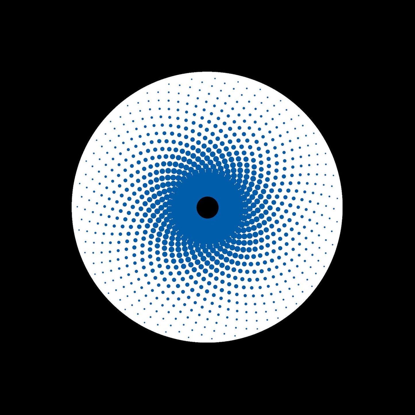 Dot Mandala Blue 7" Record Self-Adhesive Paper Centre Labels