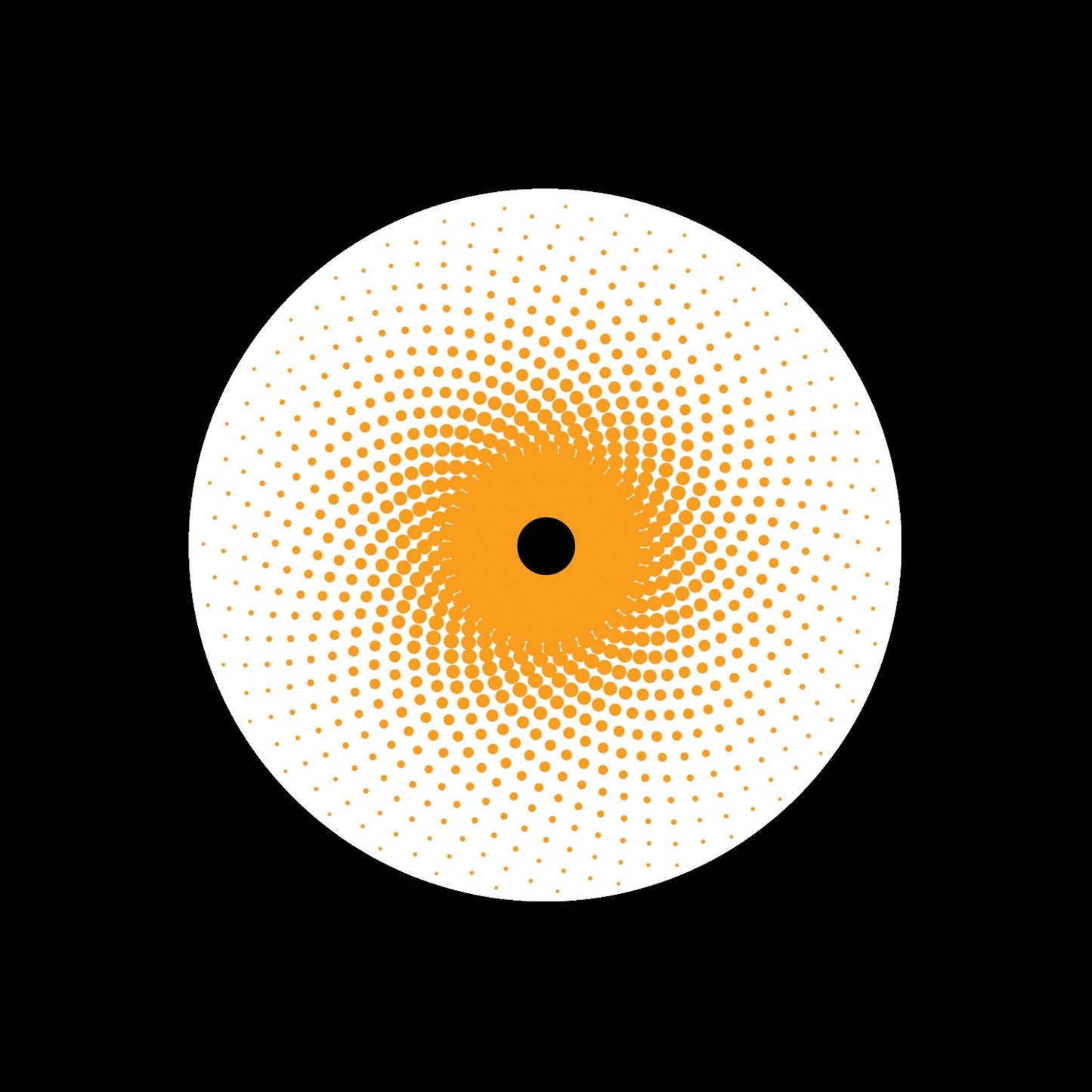 Dot Mandala Orange 7" Record Self-Adhesive UV Gloss Waterproof Labels