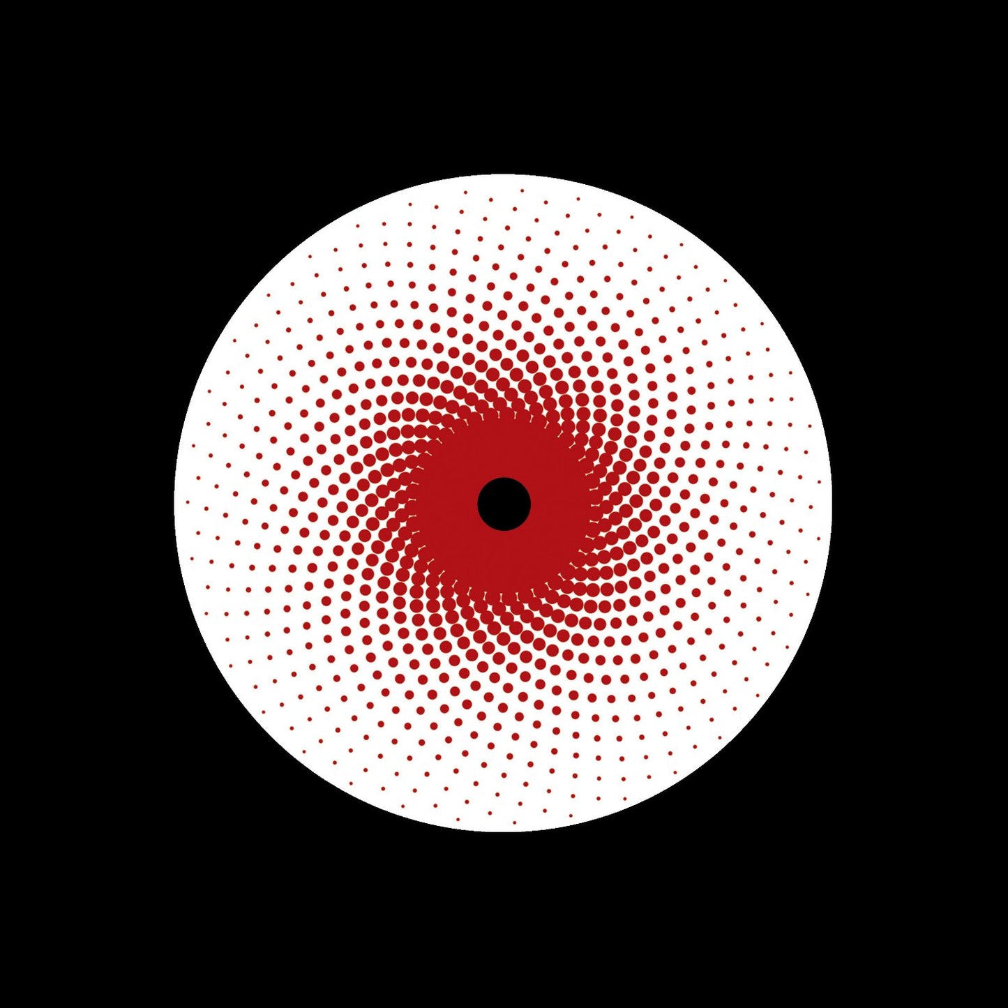 Dot Mandala Red 7" Record Self-Adhesive Waterproof Vinyl Record Labels