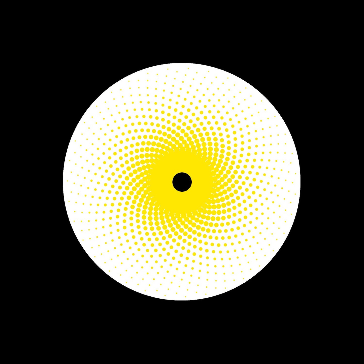 Dot Mandala Yellow 7" Record Self-Adhesive Waterproof Vinyl Record Labels