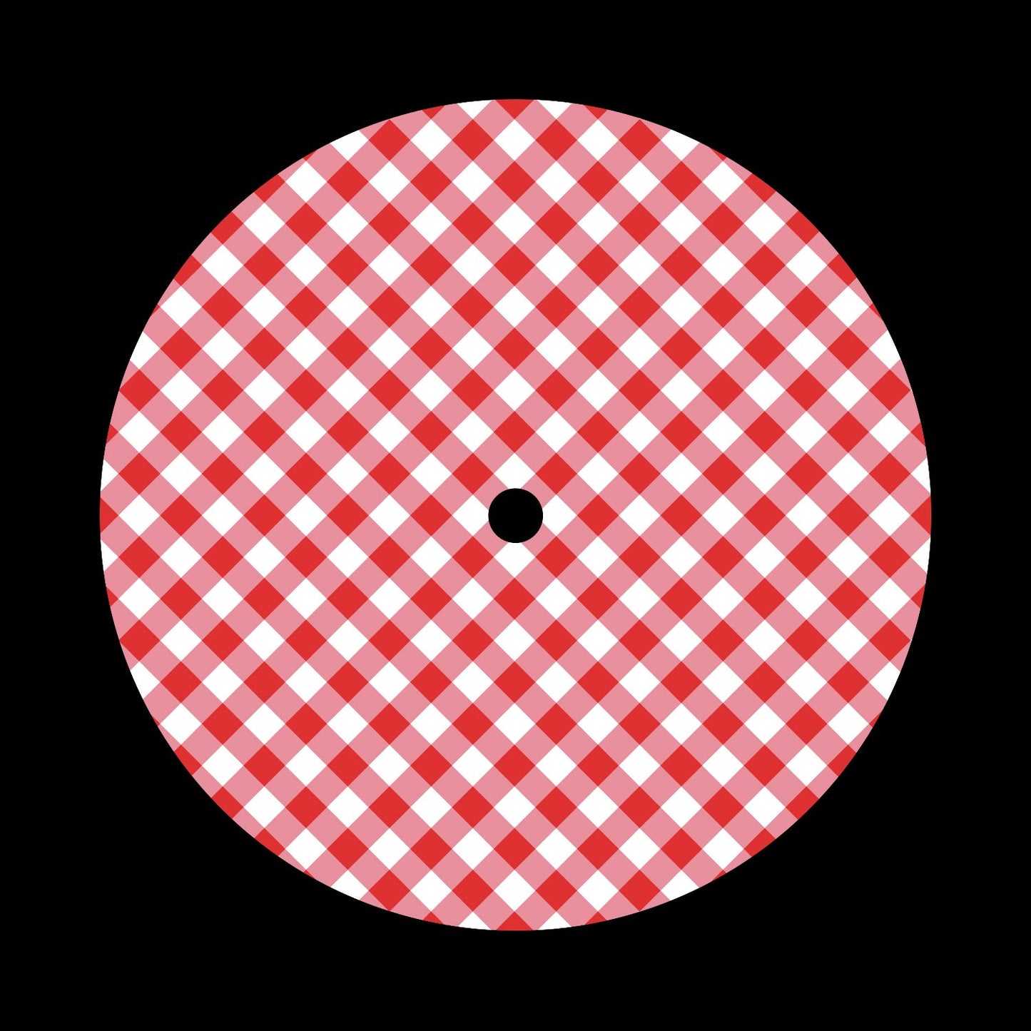 Gingham Checker 12" Record Centre Labels UK