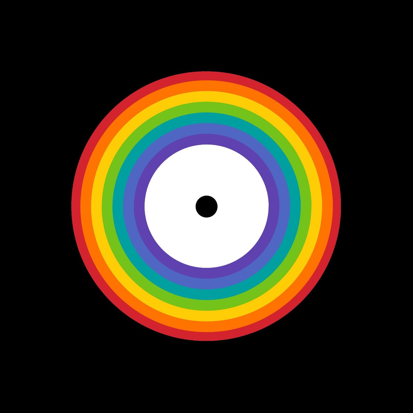 Colourful Circular Rainbow Spectrum Gloss Self-Adhesive Center Labels for 7" Vinyl Records - centerlabels_uk