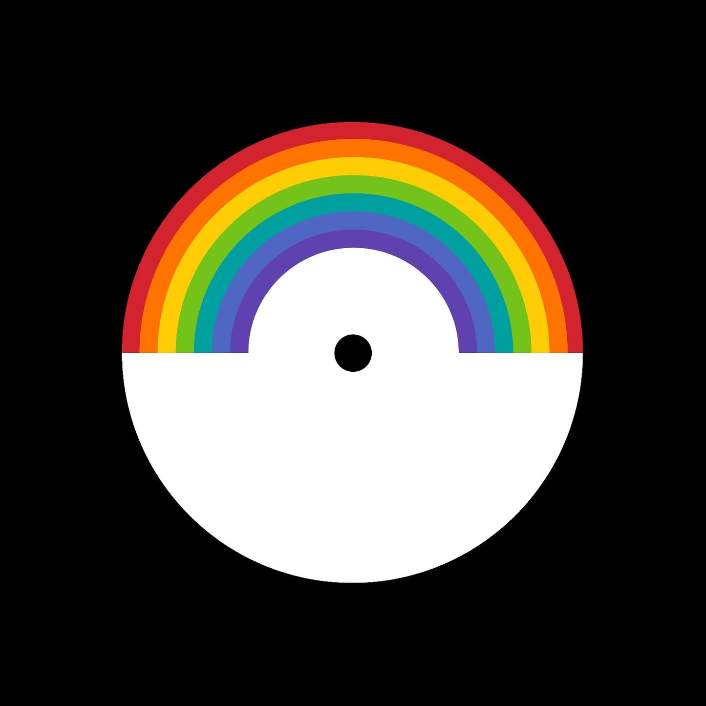 Colourful Rainbow Spectrum Gloss Self-Adhesive Centre Labels for 7" Vinyl Records - centerlabels_uk
