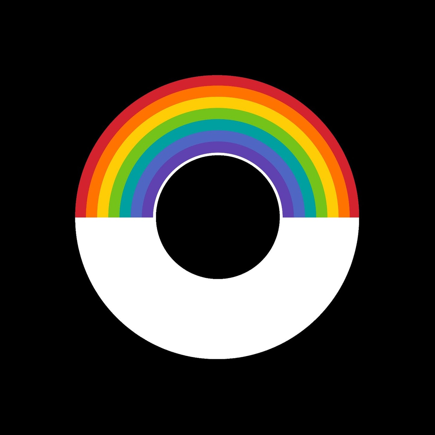 Colourful Rainbow Spectrum Gloss Self-Adhesive Centre Labels for Jukebox Vinyl Records - centerlabels_uk