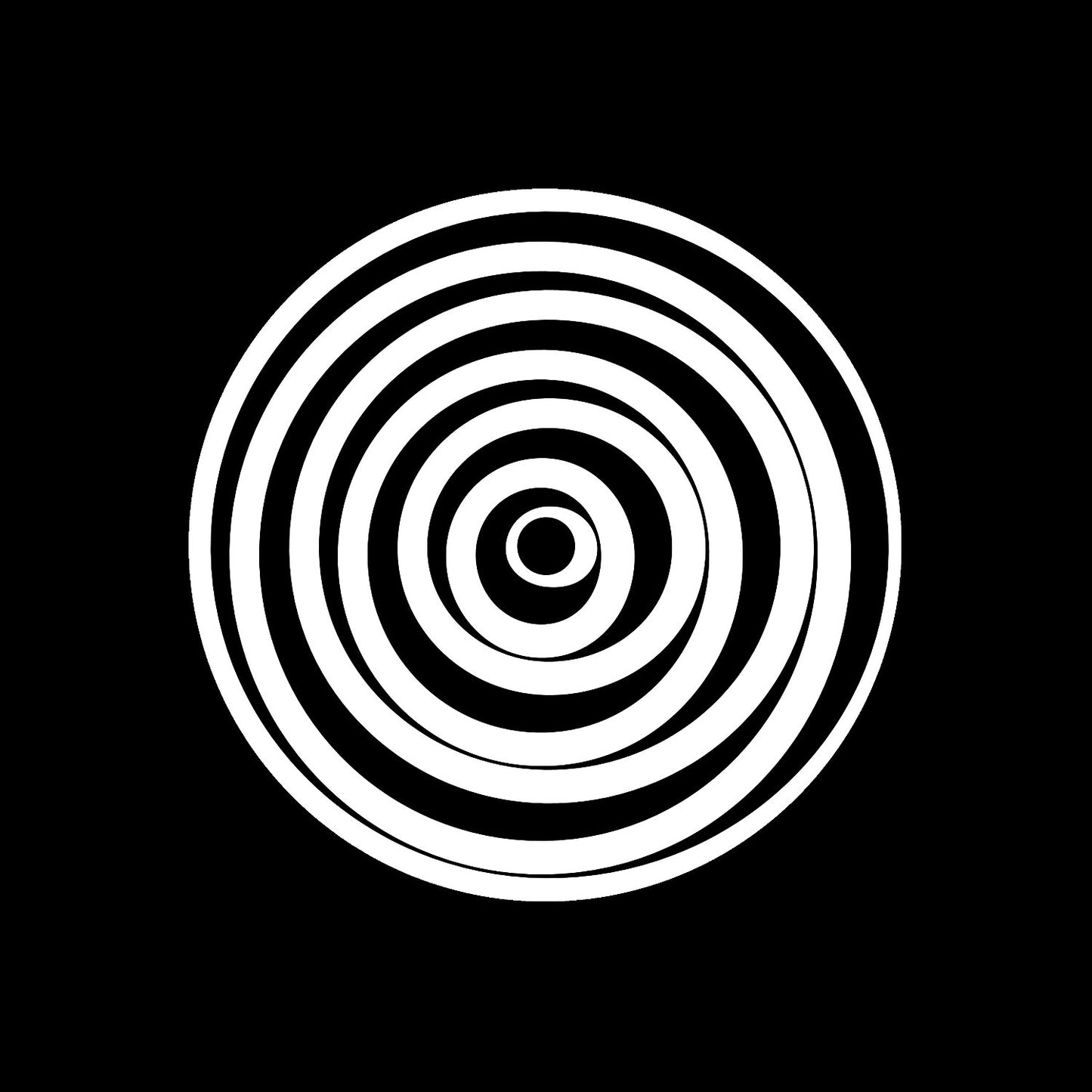 Concentric Circles 7" Gloss White UV Finish Promo Vinyl Record Middles Self-Adhesive Centre Labels - centerlabels_uk
