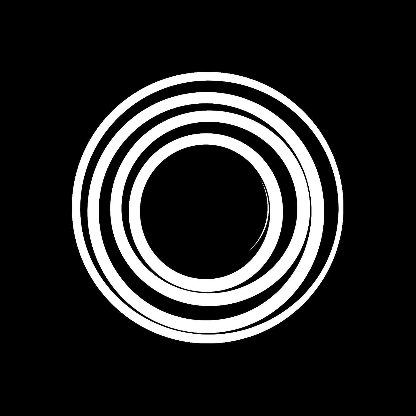 Concentric Circles 7" Jukebox Gloss White UV Finish Promo Vinyl Record Self-Adhesive Centre Labels - centerlabels_uk
