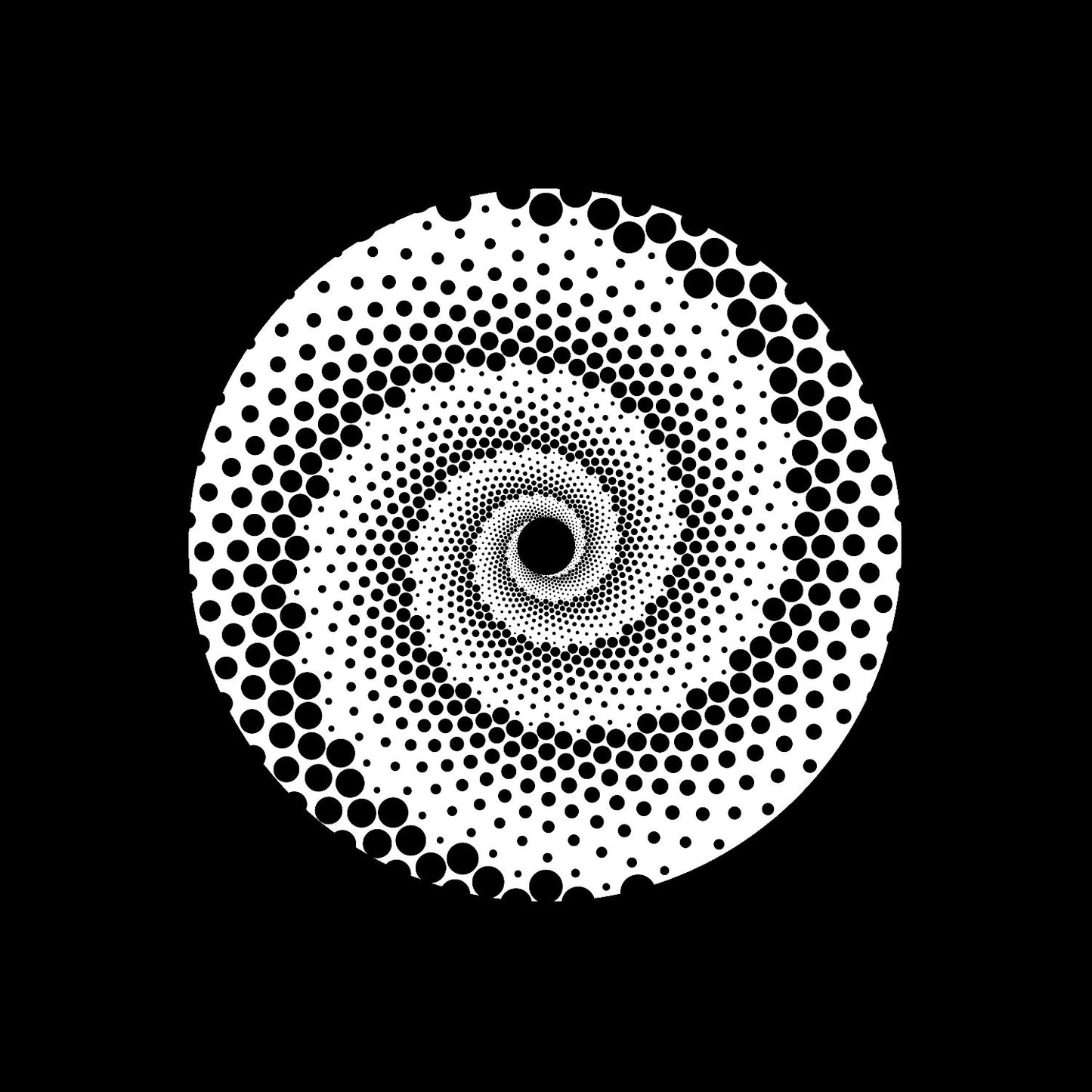 Spiral Dot Background Hypnotic Custom Self-Adhesive Promo Record Center Labels for 7" Vinyl - centerlabels_uk