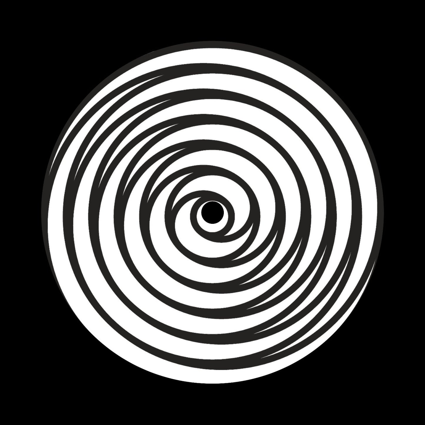Double Spiral Whirlpool Gloss UV Finish Self-Adhesive Center Labels for 12" Vinyl Records & LPs - centerlabels_uk